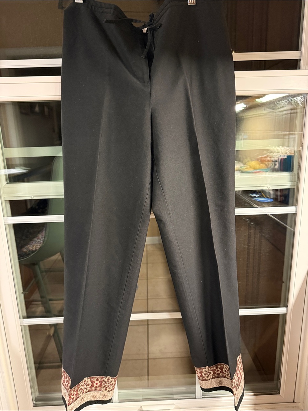 LOFT black pants with decorative pant cuffs